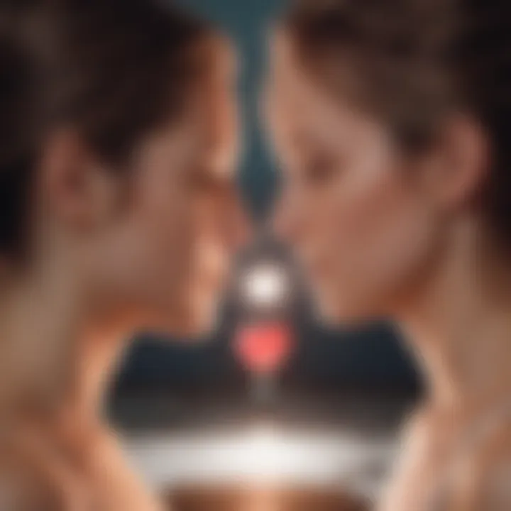 An abstract representation of digital communication illustrating modern love