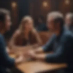 A vibrant networking event with diverse individuals engaging in conversation.