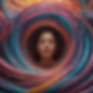 Abstract Representation of Anxiety Abstract representation of anxiety with swirling colors