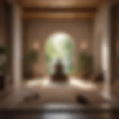 Meditation space adorned with calming elements